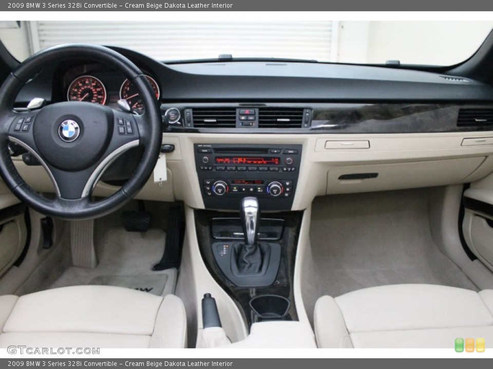 Cream Beige Dakota Leather Interior Dashboard for the 2009 BMW 3 Series 328i Convertible #78508243