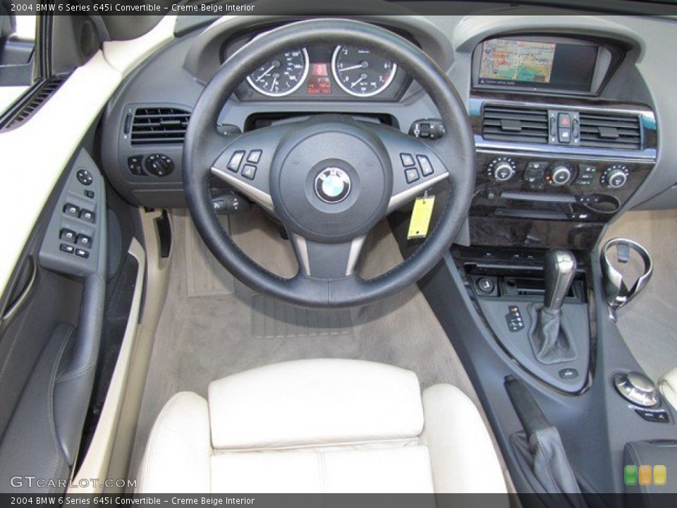 Creme Beige Interior Dashboard for the 2004 BMW 6 Series 645i Convertible #78508313