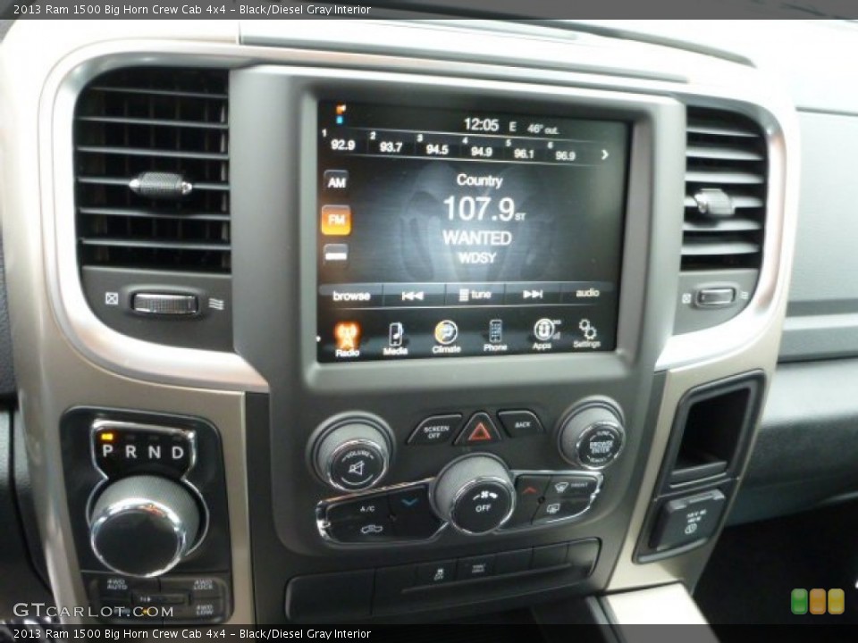 Black/Diesel Gray Interior Controls for the 2013 Ram 1500 Big Horn Crew Cab 4x4 #78508350