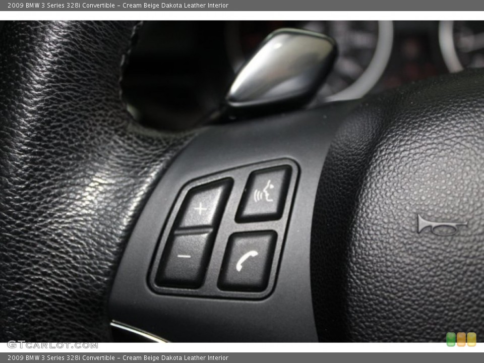 Cream Beige Dakota Leather Interior Controls for the 2009 BMW 3 Series 328i Convertible #78508409
