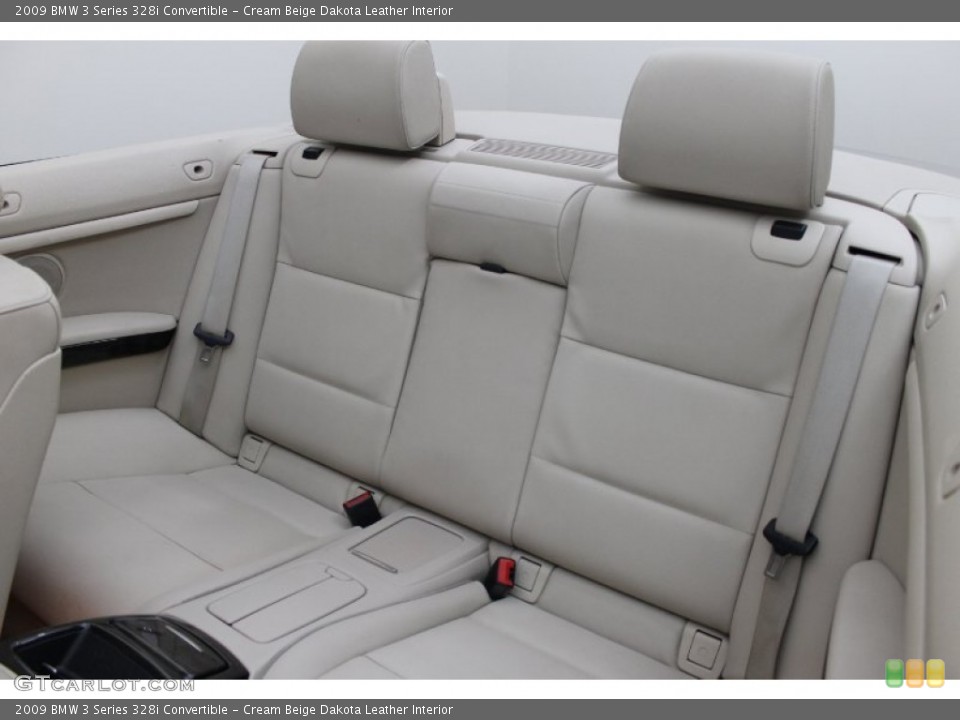 Cream Beige Dakota Leather Interior Rear Seat for the 2009 BMW 3 Series 328i Convertible #78508454