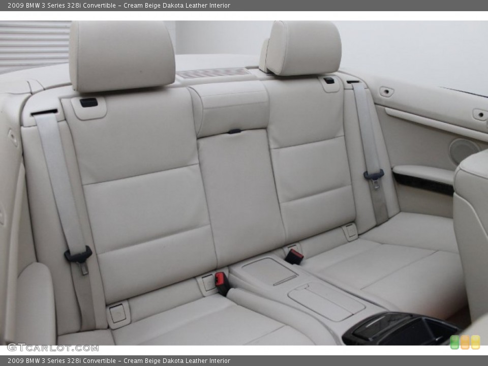 Cream Beige Dakota Leather Interior Rear Seat for the 2009 BMW 3 Series 328i Convertible #78508469