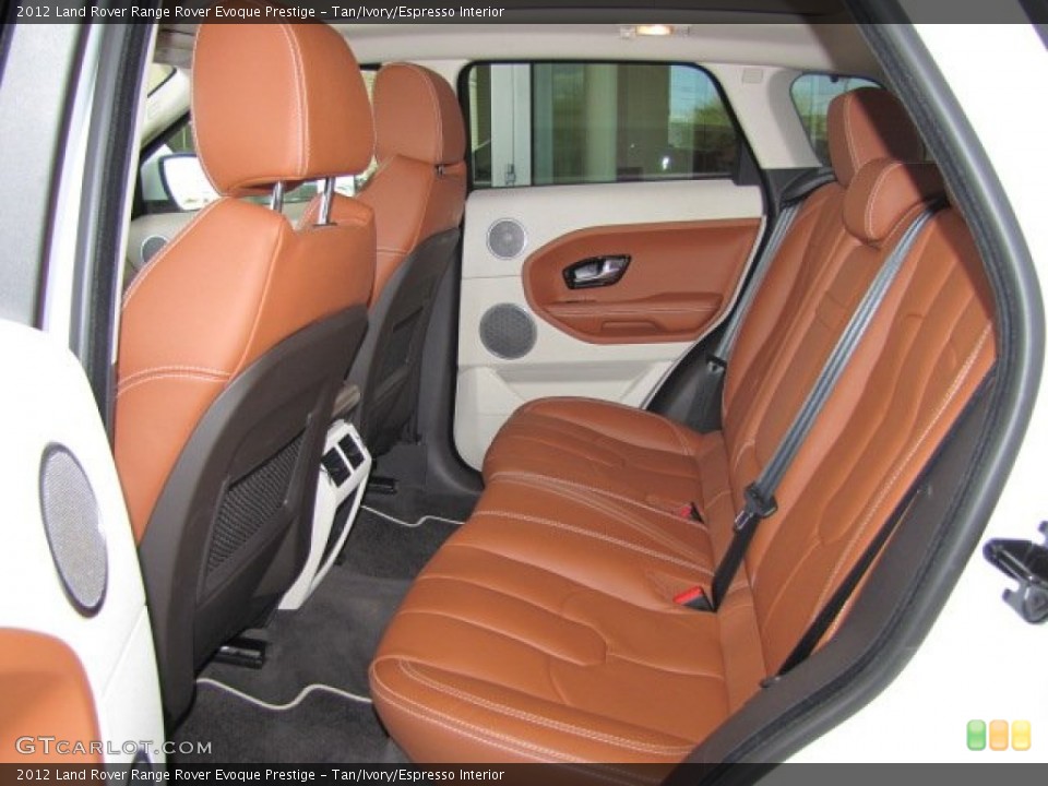 Tan/Ivory/Espresso Interior Rear Seat for the 2012 Land Rover Range Rover Evoque Prestige #78509157
