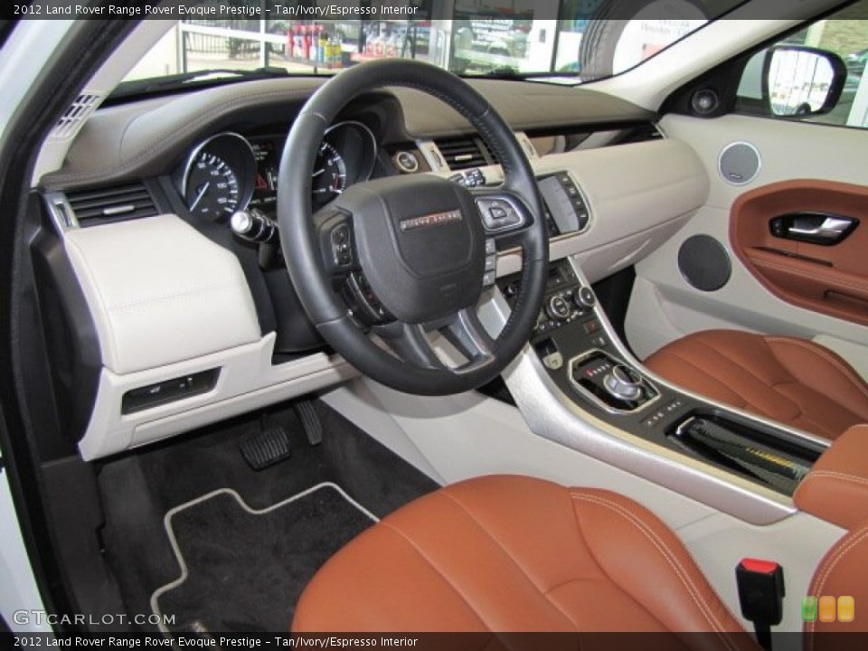 Tan/Ivory/Espresso 2012 Land Rover Range Rover Evoque Interiors