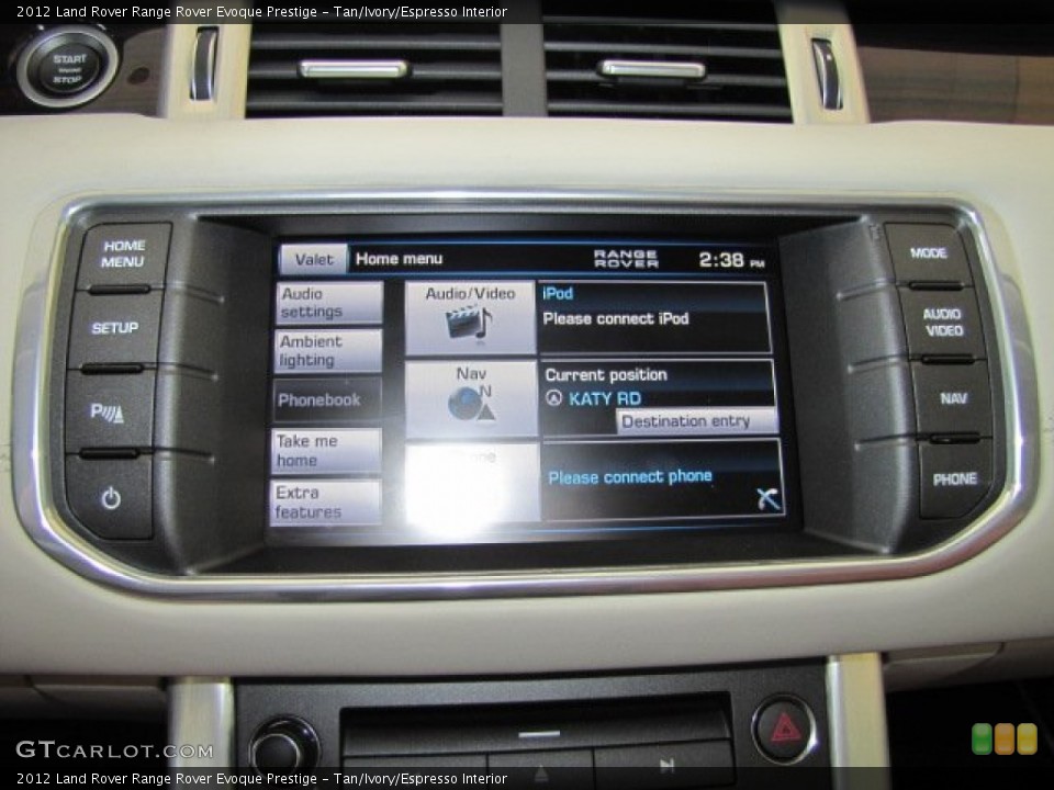 Tan/Ivory/Espresso Interior Controls for the 2012 Land Rover Range Rover Evoque Prestige #78509401