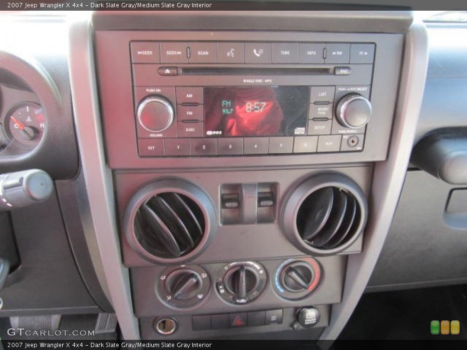 Dark Slate Gray/Medium Slate Gray Interior Controls for the 2007 Jeep Wrangler X 4x4 #78510839