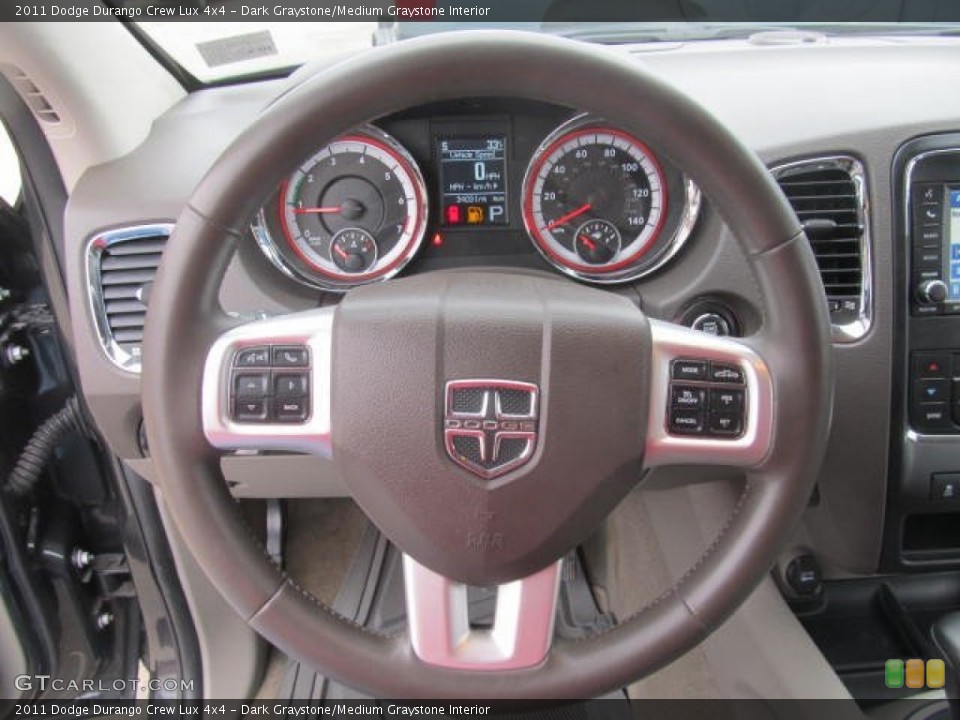 Dark Graystone/Medium Graystone Interior Steering Wheel for the 2011 Dodge Durango Crew Lux 4x4 #78511118