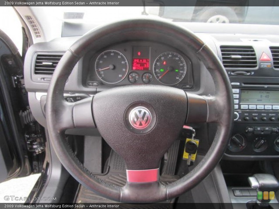 Anthracite Interior Steering Wheel for the 2009 Volkswagen Jetta Wolfsburg Edition Sedan #78511429