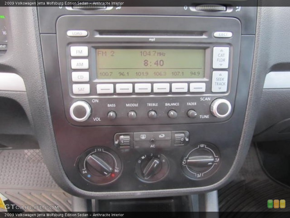 Anthracite Interior Controls for the 2009 Volkswagen Jetta Wolfsburg Edition Sedan #78511439