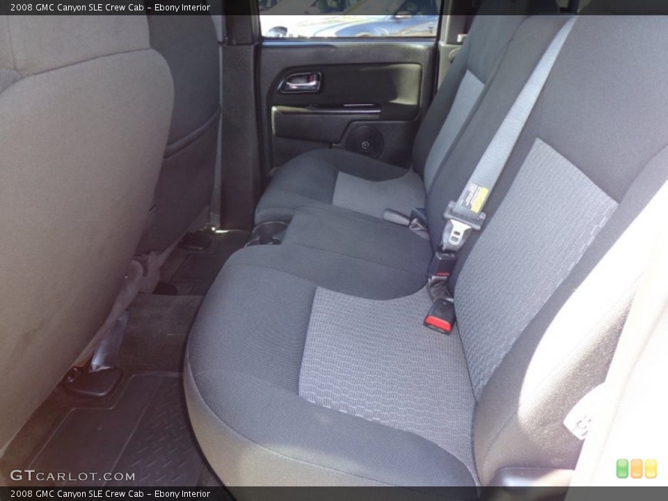 Ebony Interior Rear Seat for the 2008 GMC Canyon SLE Crew Cab #78514328