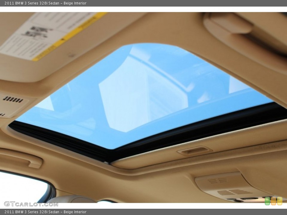 Beige Interior Sunroof for the 2011 BMW 3 Series 328i Sedan #78514511