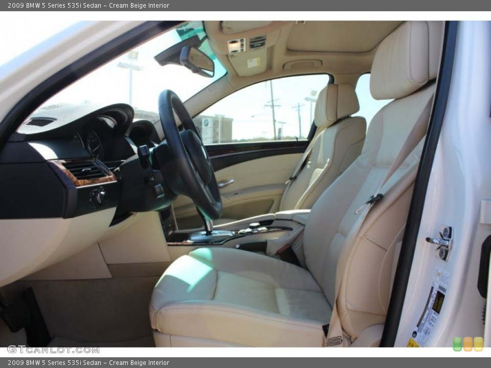 Cream Beige Interior Front Seat for the 2009 BMW 5 Series 535i Sedan #78514958