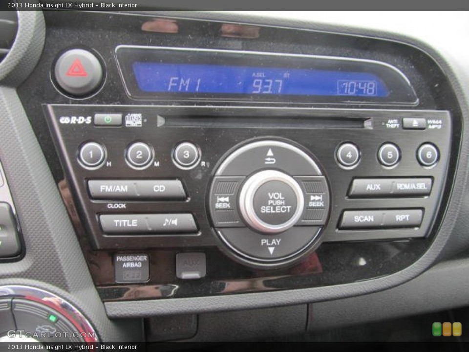 Black Interior Controls for the 2013 Honda Insight LX Hybrid #78515108