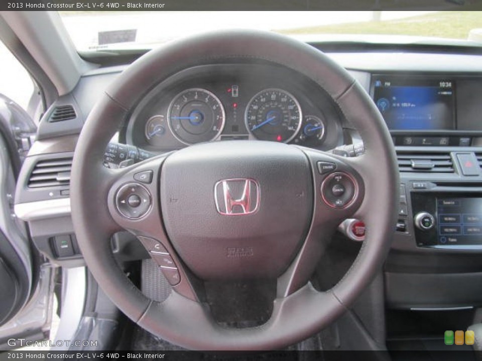 Black Interior Steering Wheel for the 2013 Honda Crosstour EX-L V-6 4WD #78515442