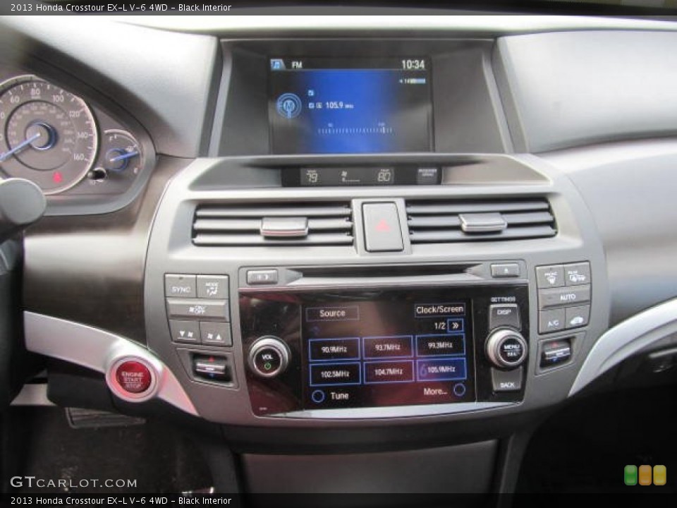 Black Interior Controls for the 2013 Honda Crosstour EX-L V-6 4WD #78515453