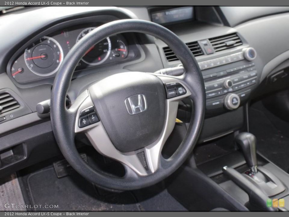 Black Interior Steering Wheel for the 2012 Honda Accord LX-S Coupe #78515705