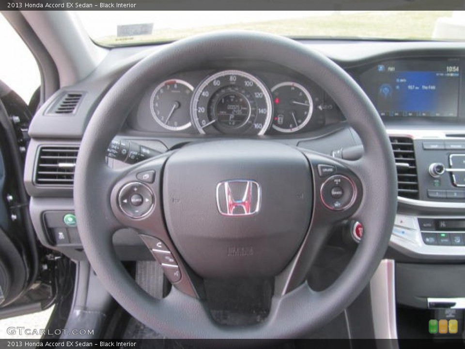 Black Interior Steering Wheel for the 2013 Honda Accord EX Sedan #78516290
