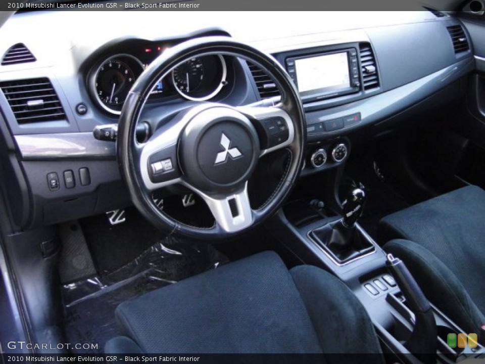 Black Sport Fabric Interior Photo for the 2010 Mitsubishi Lancer Evolution GSR #78517142