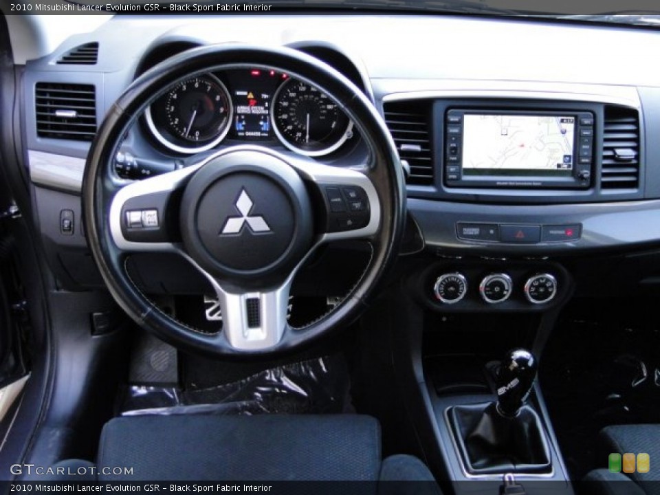 Black Sport Fabric Interior Dashboard for the 2010 Mitsubishi Lancer Evolution GSR #78517160