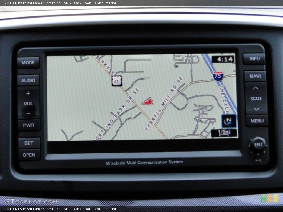 Black Sport Fabric Interior Navigation for the 2010 Mitsubishi Lancer Evolution GSR #78517205