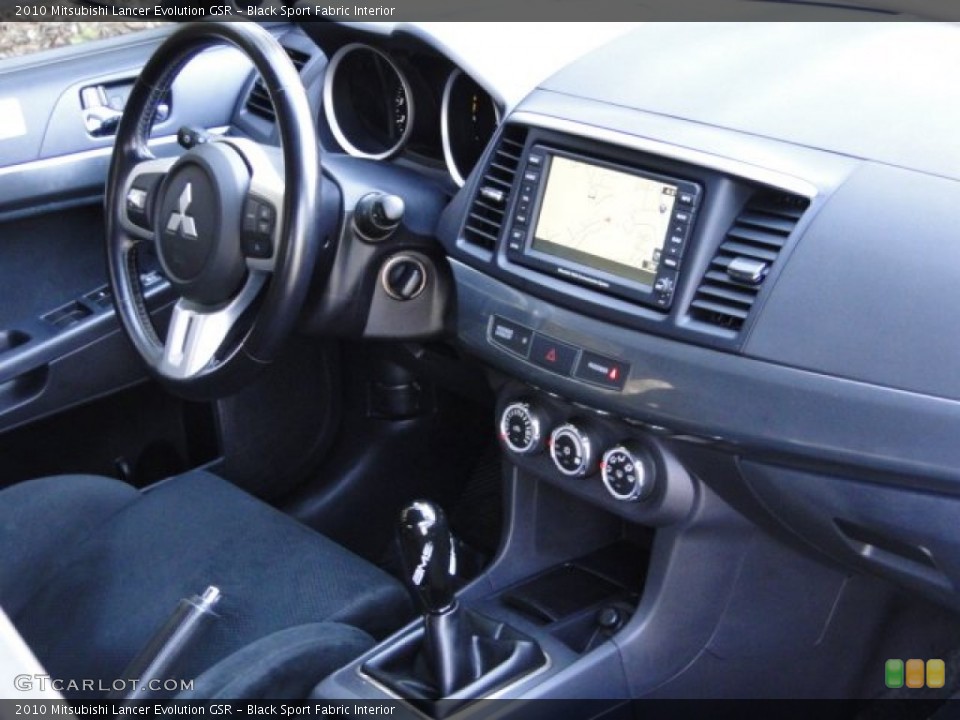 Black Sport Fabric Interior Dashboard for the 2010 Mitsubishi Lancer Evolution GSR #78517365