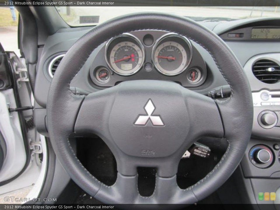 Dark Charcoal Interior Steering Wheel for the 2012 Mitsubishi Eclipse Spyder GS Sport #78517559