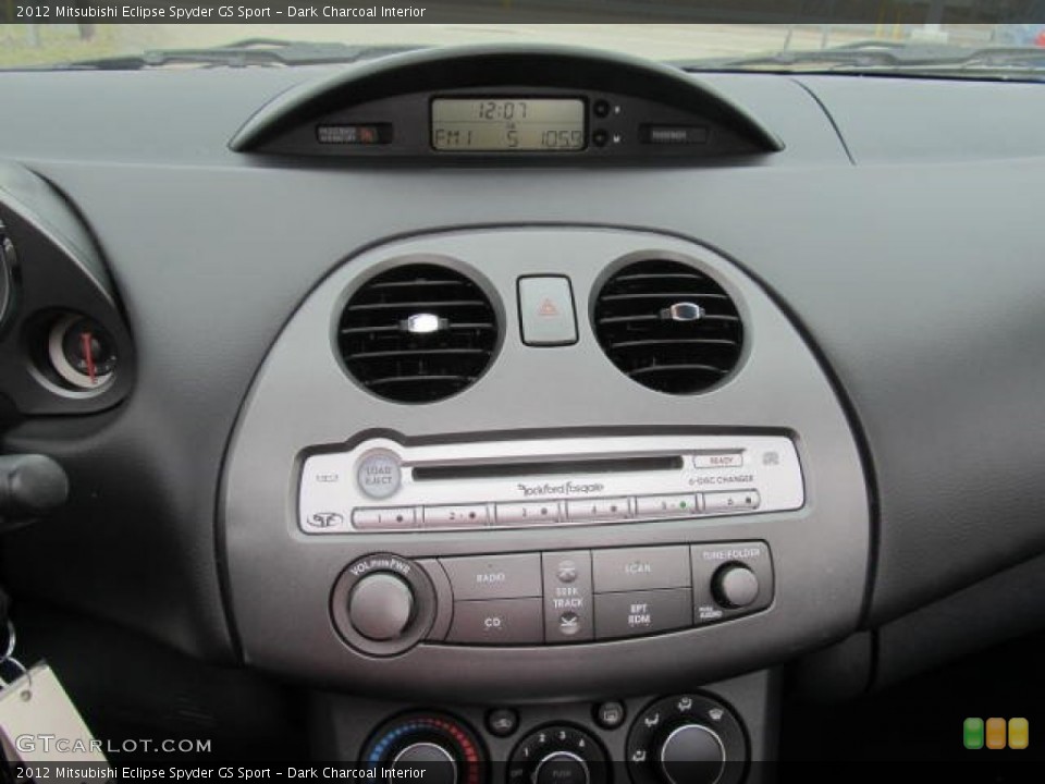 Dark Charcoal Interior Controls for the 2012 Mitsubishi Eclipse Spyder GS Sport #78517574