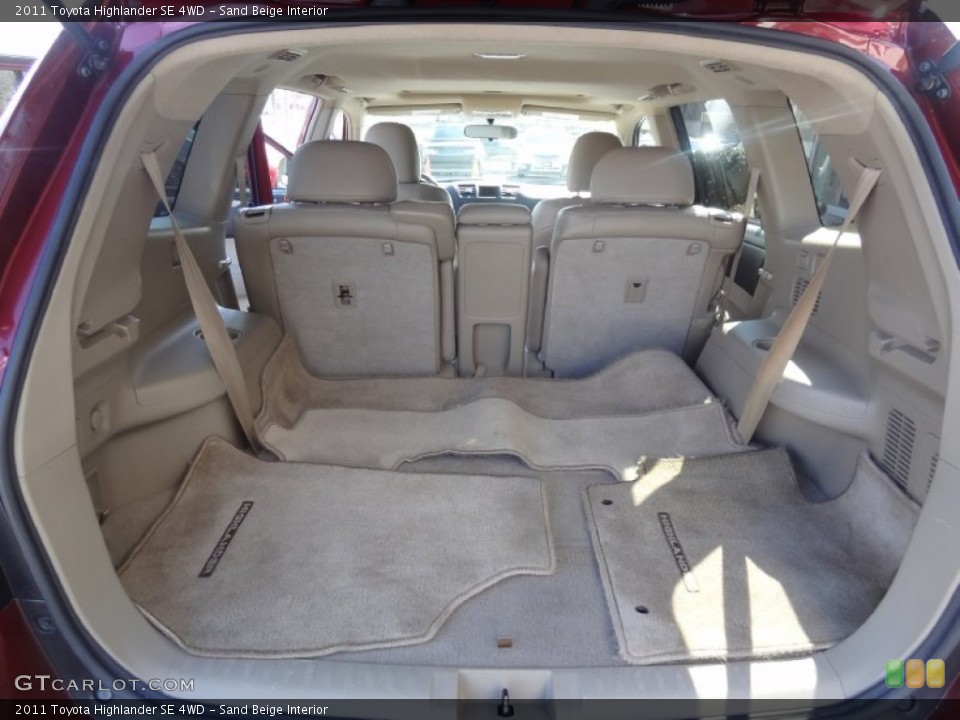 Sand Beige Interior Trunk for the 2011 Toyota Highlander SE 4WD #78518541