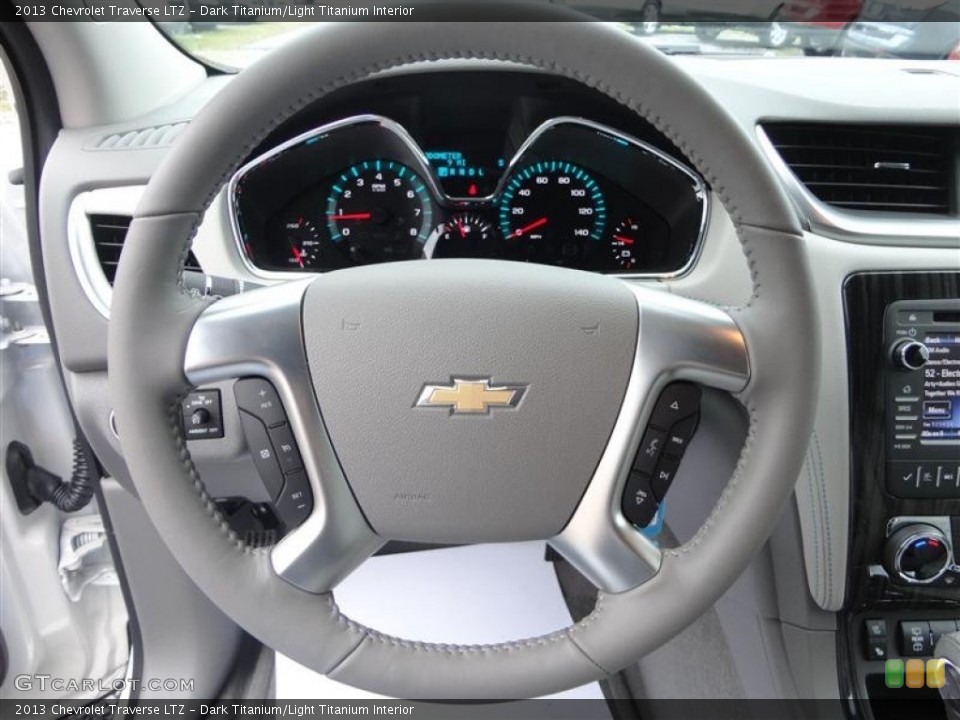Dark Titanium/Light Titanium Interior Steering Wheel for the 2013 Chevrolet Traverse LTZ #78519044