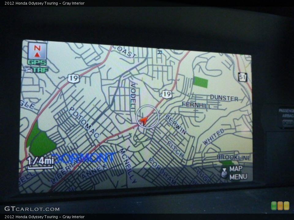 Gray Interior Navigation for the 2012 Honda Odyssey Touring #78519913