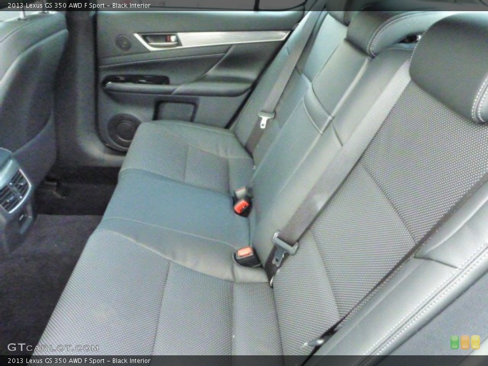 Black Interior Rear Seat for the 2013 Lexus GS 350 AWD F Sport #78520510