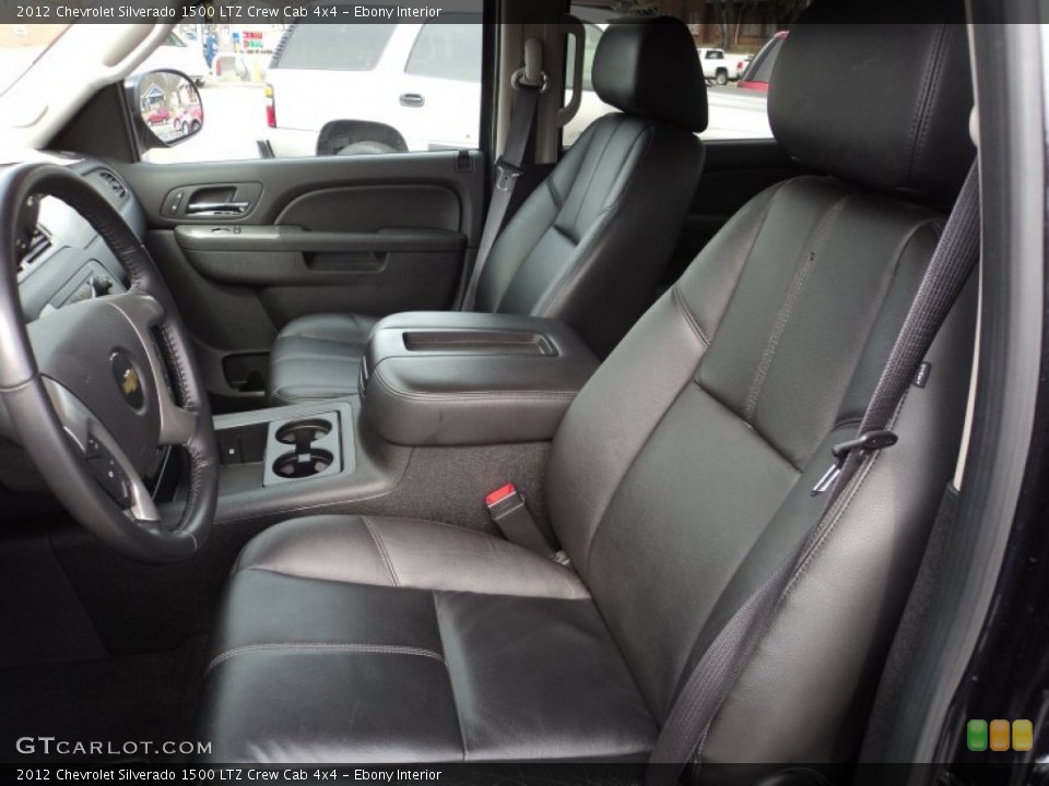 Ebony Interior Front Seat for the 2012 Chevrolet Silverado 1500 LTZ Crew Cab 4x4 #78521942