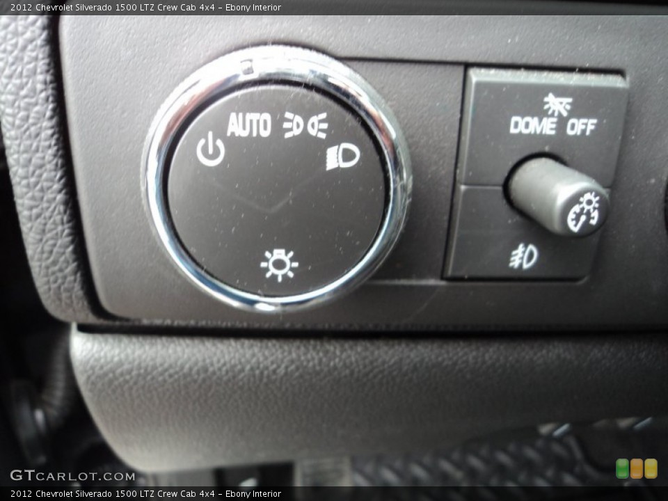 Ebony Interior Controls for the 2012 Chevrolet Silverado 1500 LTZ Crew Cab 4x4 #78521974