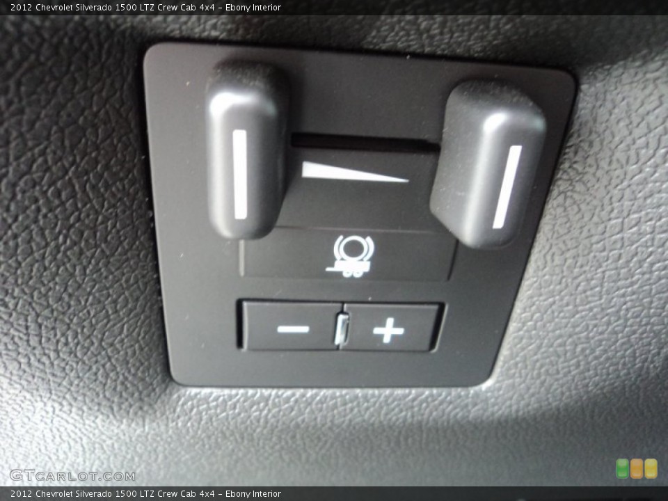 Ebony Interior Controls for the 2012 Chevrolet Silverado 1500 LTZ Crew Cab 4x4 #78521989