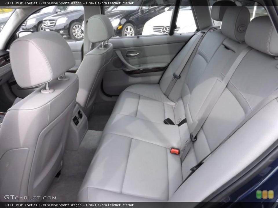 Gray Dakota Leather Interior Rear Seat for the 2011 BMW 3 Series 328i xDrive Sports Wagon #78522023