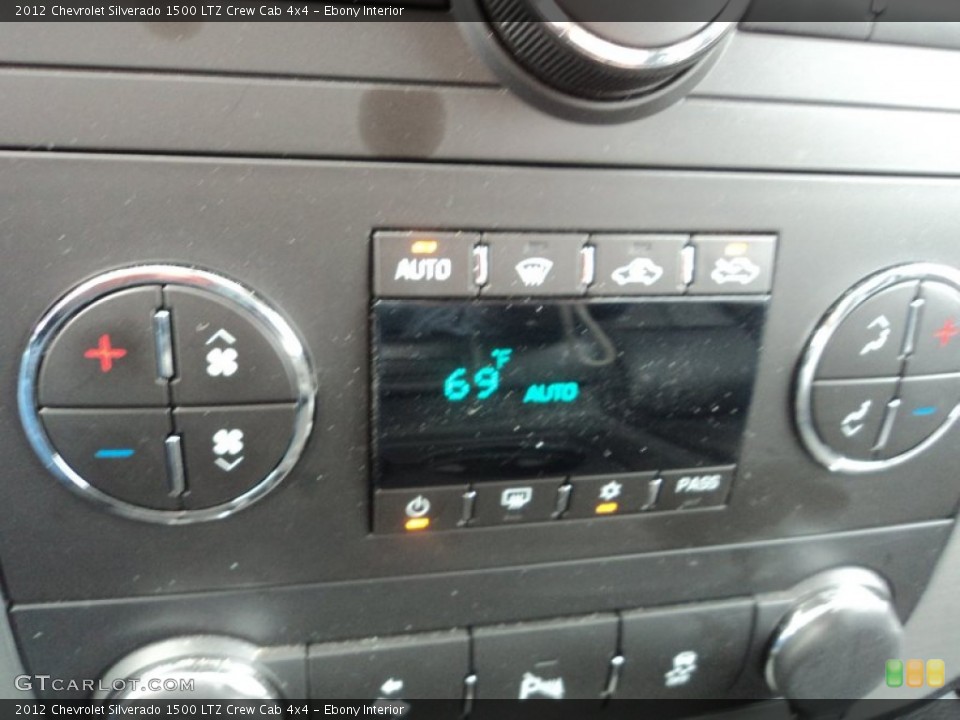 Ebony Interior Controls for the 2012 Chevrolet Silverado 1500 LTZ Crew Cab 4x4 #78522092