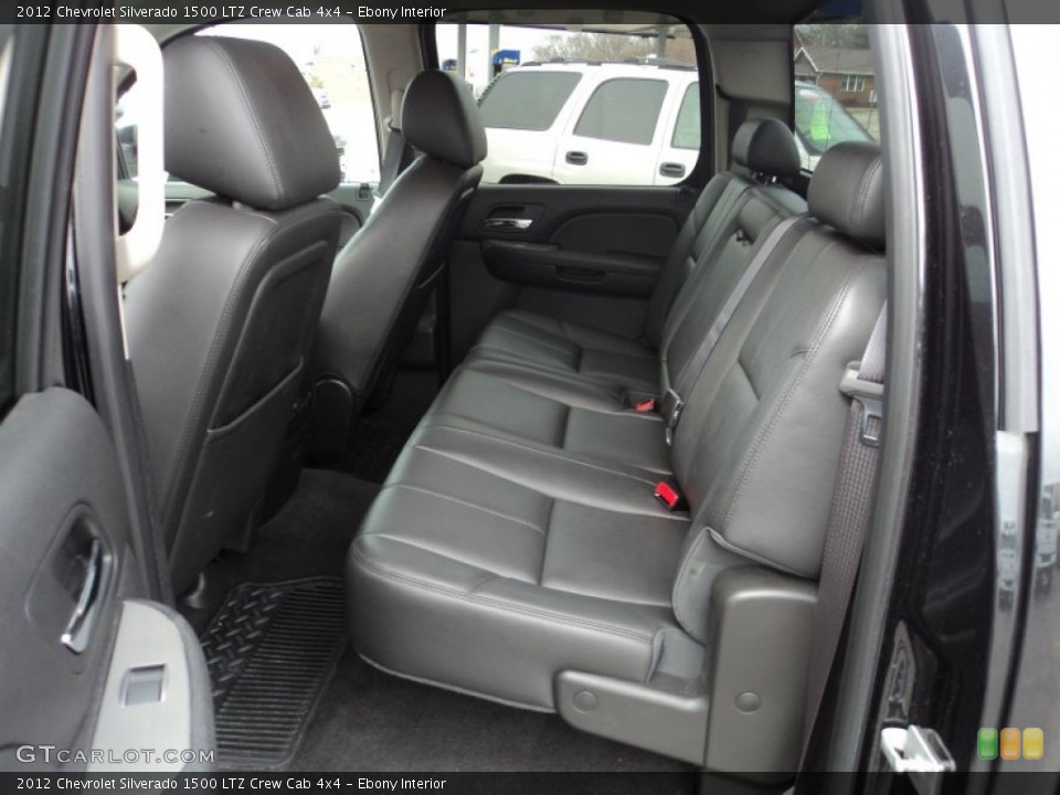 Ebony Interior Rear Seat for the 2012 Chevrolet Silverado 1500 LTZ Crew Cab 4x4 #78522122