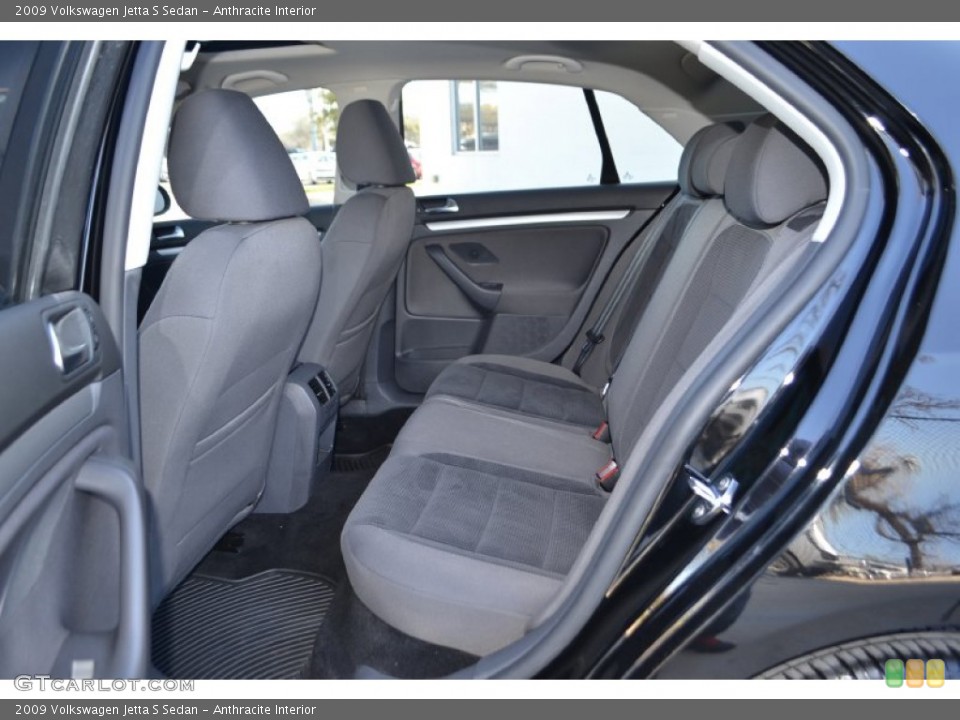 Anthracite Interior Rear Seat for the 2009 Volkswagen Jetta S Sedan #78528648