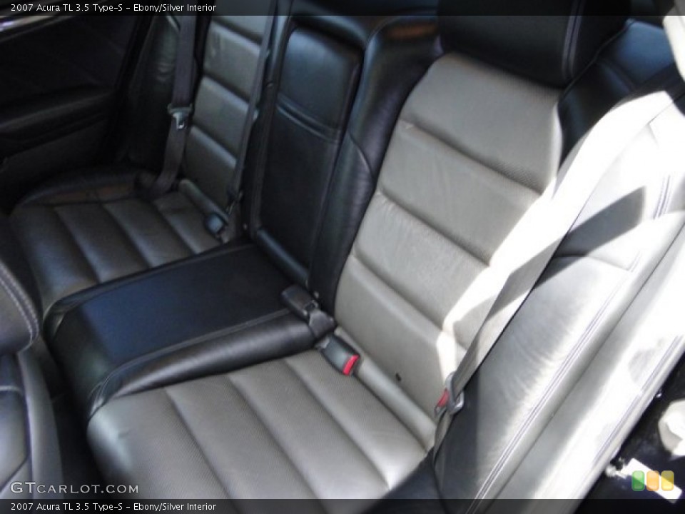 Ebony/Silver Interior Rear Seat for the 2007 Acura TL 3.5 Type-S #78531172