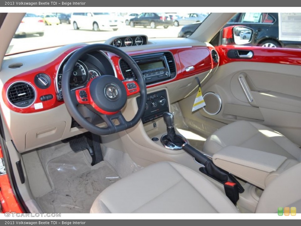 Beige Interior Dashboard for the 2013 Volkswagen Beetle TDI #78531396