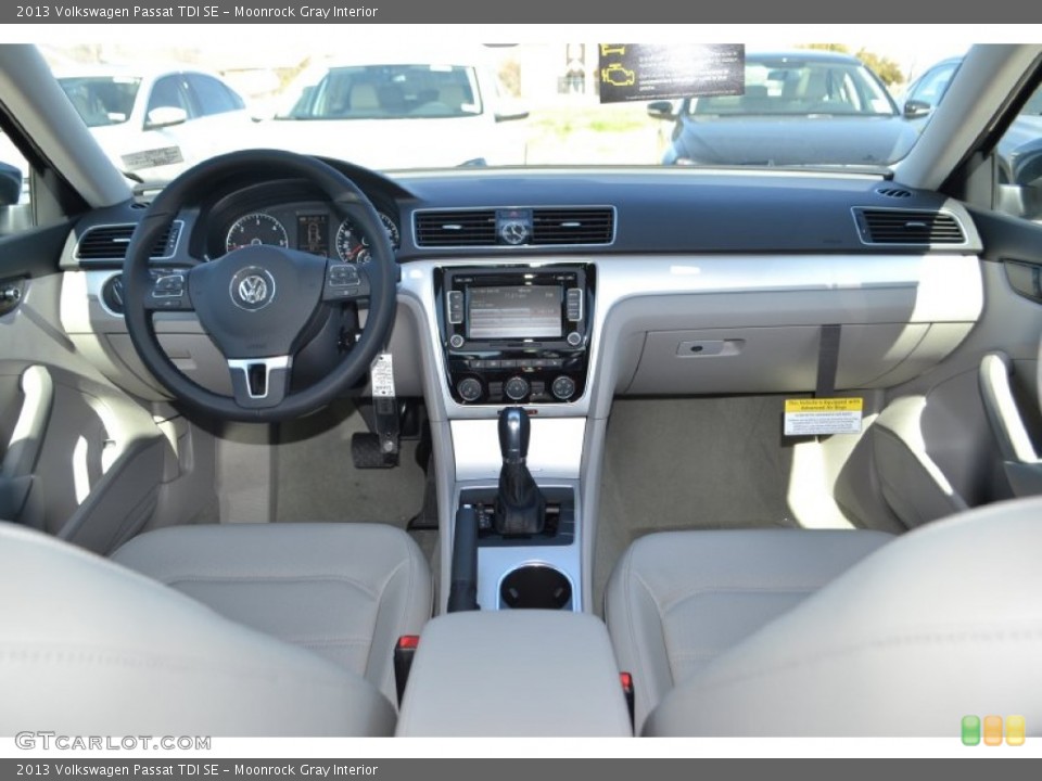 Moonrock Gray Interior Dashboard for the 2013 Volkswagen Passat TDI SE #78531615