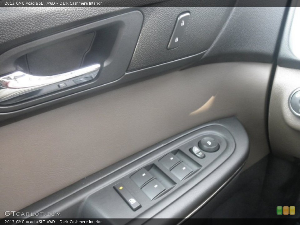 Dark Cashmere Interior Controls for the 2013 GMC Acadia SLT AWD #78531688