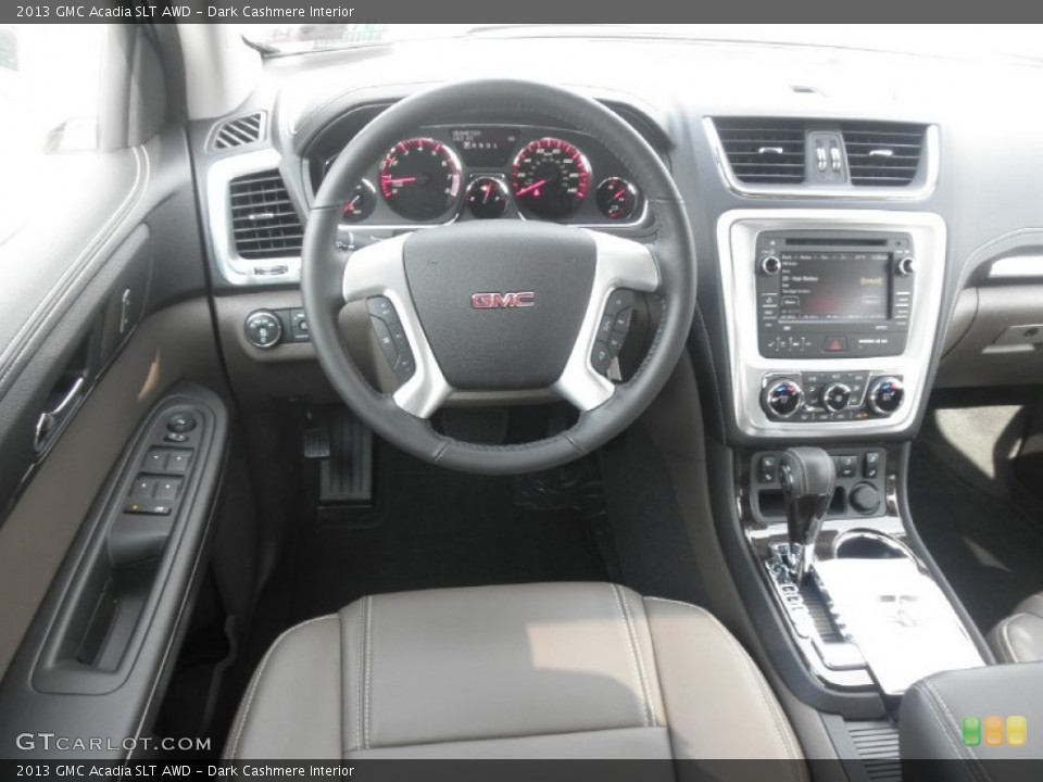 Dark Cashmere Interior Dashboard for the 2013 GMC Acadia SLT AWD #78531738