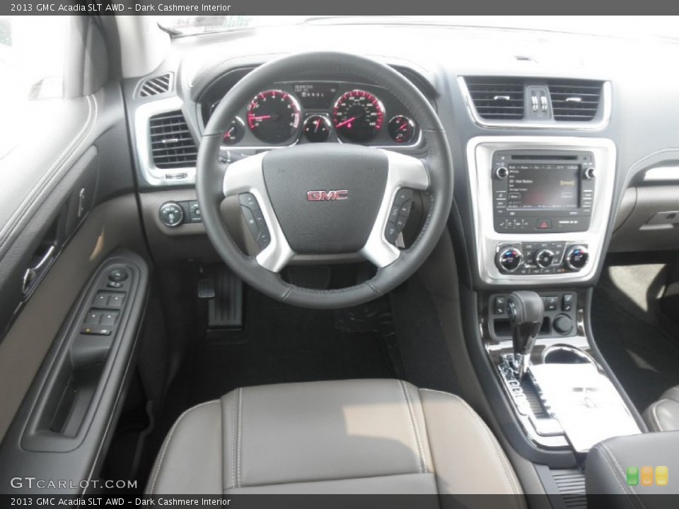 Dark Cashmere Interior Dashboard for the 2013 GMC Acadia SLT AWD #78531738