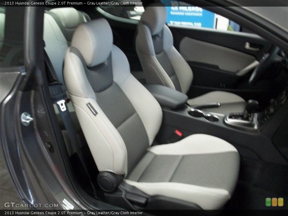 Gray Leather/Gray Cloth Interior Front Seat for the 2013 Hyundai Genesis Coupe 2.0T Premium #78533667