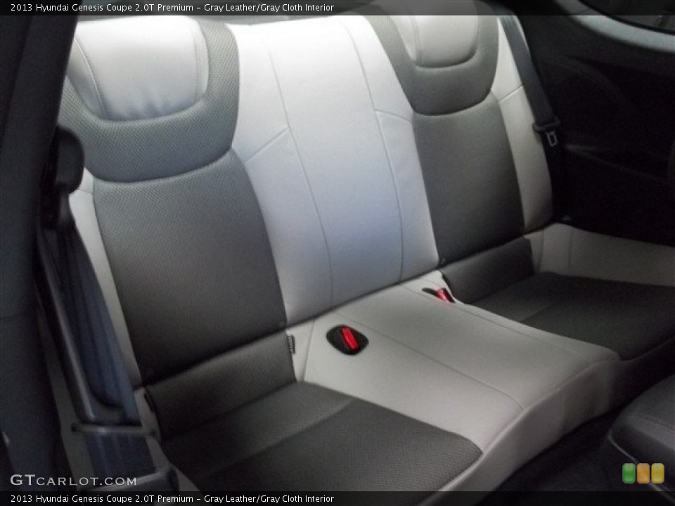 Gray Leather/Gray Cloth Interior Rear Seat for the 2013 Hyundai Genesis Coupe 2.0T Premium #78533685