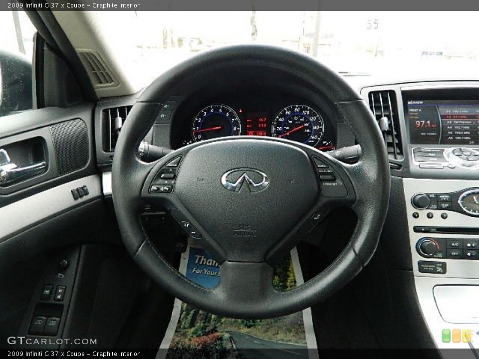Graphite Interior Steering Wheel for the 2009 Infiniti G 37 x Coupe #78535002