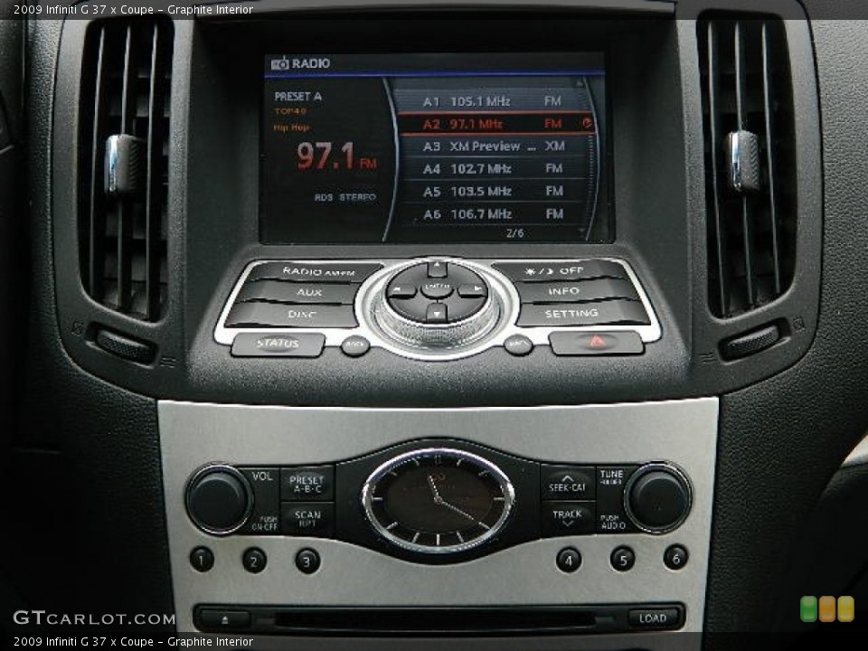 Graphite Interior Controls for the 2009 Infiniti G 37 x Coupe #78535038