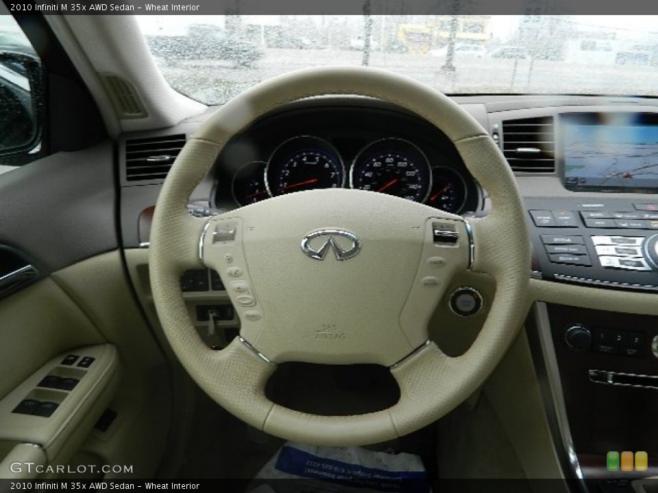Wheat Interior Steering Wheel for the 2010 Infiniti M 35x AWD Sedan #78535911
