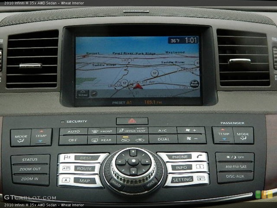Wheat Interior Navigation for the 2010 Infiniti M 35x AWD Sedan #78535938